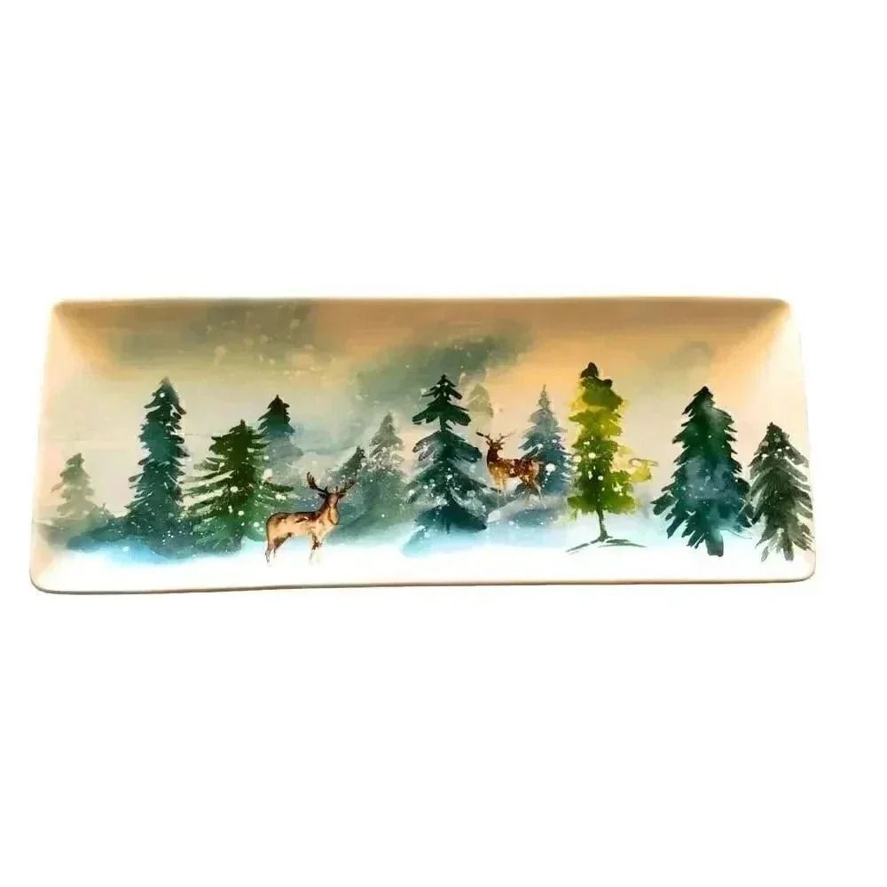 Enchanted Deer Dreamscape Ceramic 5.4 inches  wide x  14 inch long